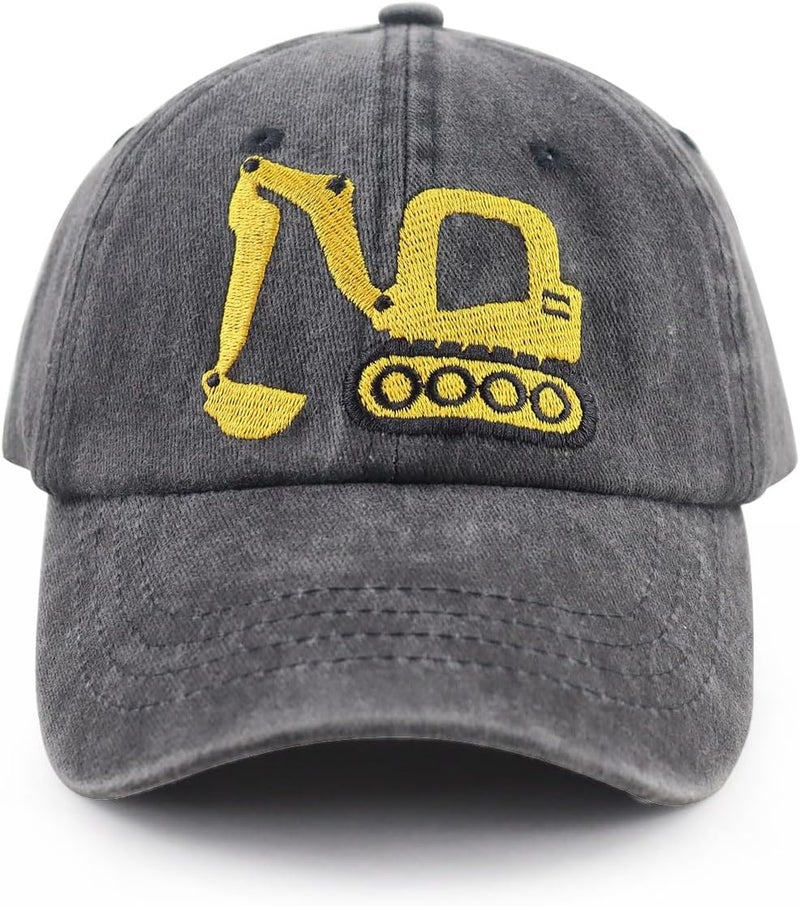 Vxchkerm Construction Site Vehicles Hats, Adjustable Vintage Embroidered Baseball Cap - Image 1